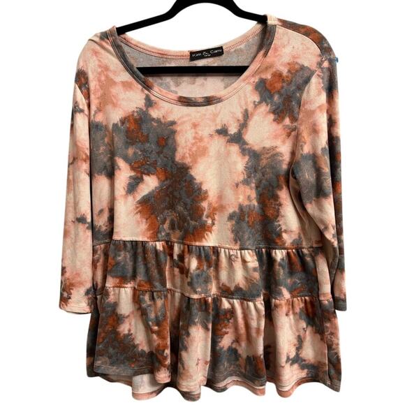 KIM & CAMI Ruffle Soft Sweatshirt Pullover Large - Picture 1 of 4